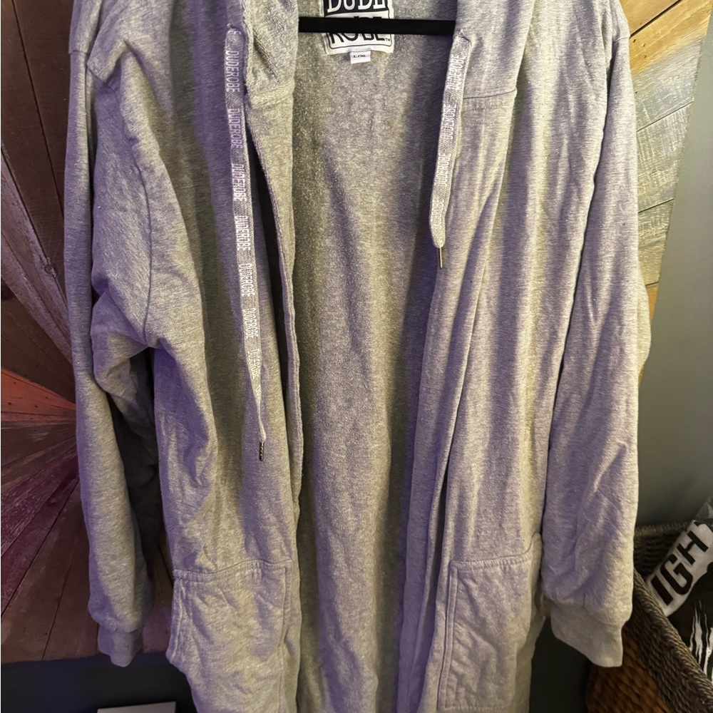 DudeRobe Gray Hooded Cardigan - Picture 2 of 4
